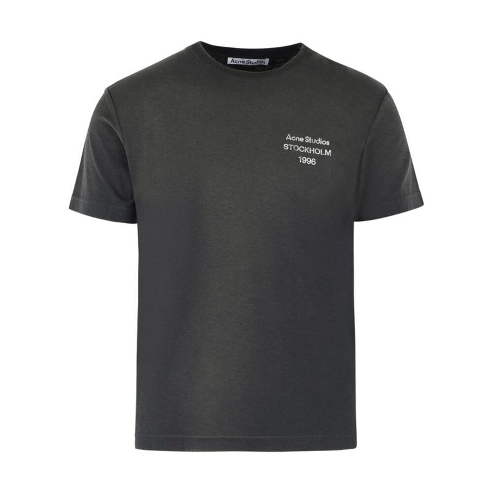Acne Studios Faded Black Cotton Blend T-Shirt Men